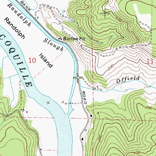 Topographic Map of Offield Creek, OR