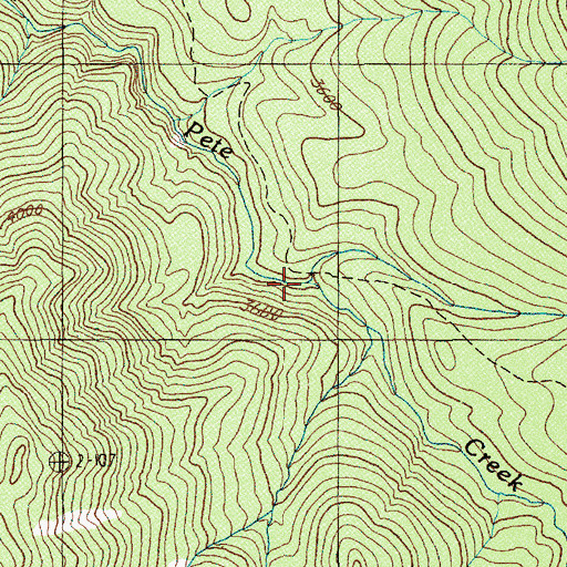 Topographic Map of Olallie Creek, OR