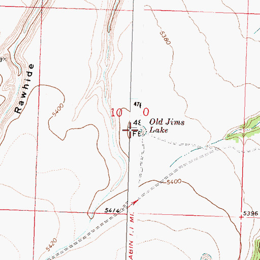Topographic Map of Old Jims Lake, OR