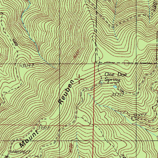 Topographic Map of One Doe Spring, OR