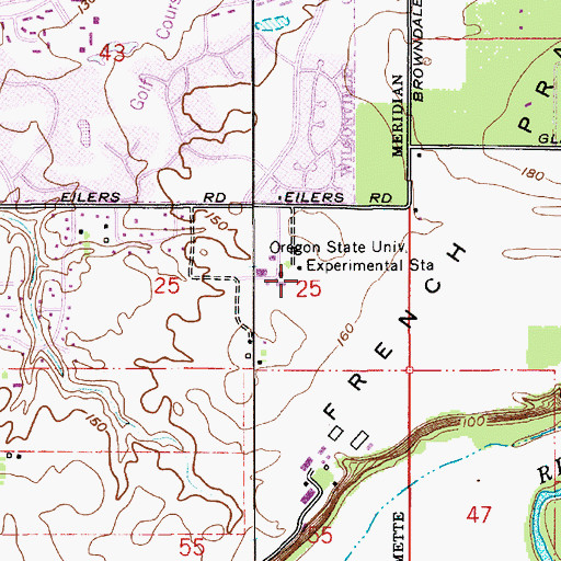 Topographic Map of Oregon State University Experimental Station, OR