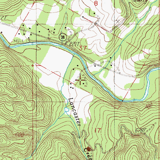 Topographic Map of Parker Creek, OR