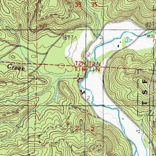 Topographic Map of Peterson Creek, OR
