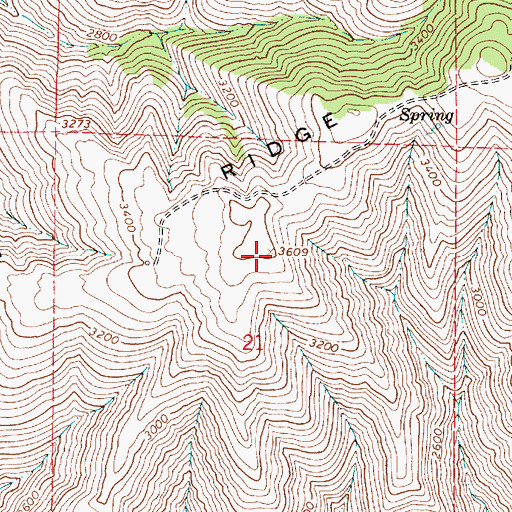 Topographic Map of Peterson Ridge, OR