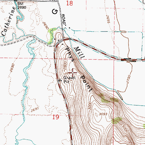 Topographic Map of Phys Point, OR