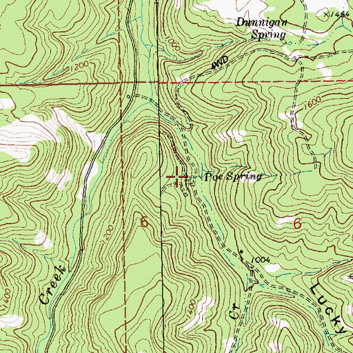 Topographic Map of Poe Spring, OR