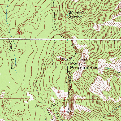 Topographic Map of Point Prominence, OR