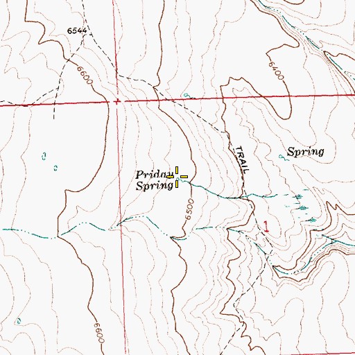 Topographic Map of Priday Spring, OR
