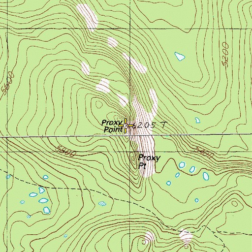 Topographic Map of Proxy Point, OR
