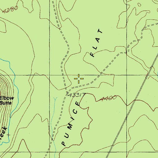 Topographic Map of Pumice Flat, OR