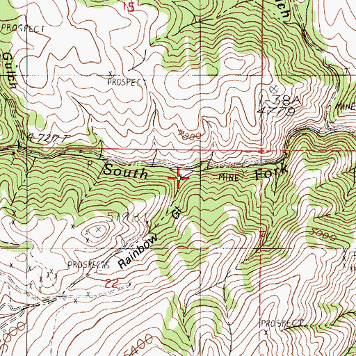 Topographic Map of Rainbow Gulch, OR