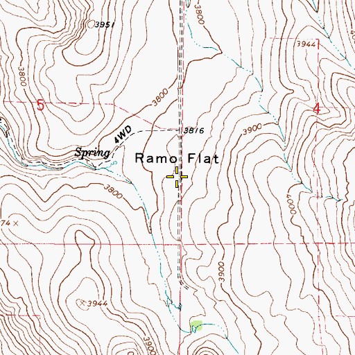 Topographic Map of Ramo Flat, OR