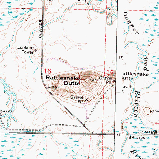 Topographic Map of Rattlesnake Butte, OR