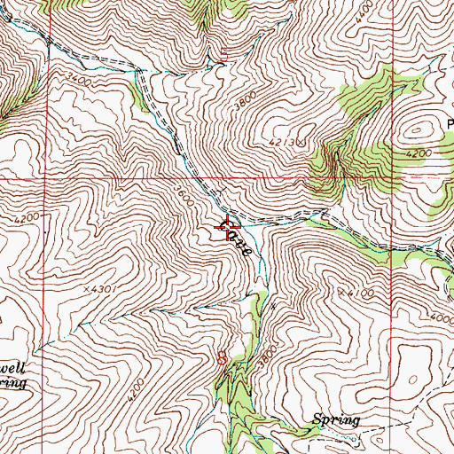 Topographic Map of Reagan Creek, OR