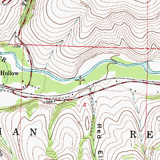 Topographic Map of Red Elk Canyon, OR