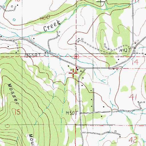 Topographic Map of Reese Creek School (historical), OR