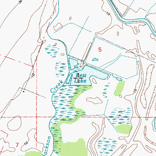Topographic Map of Rest Lake, OR