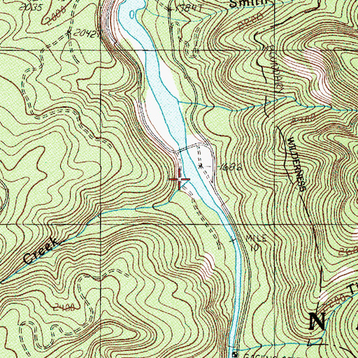 Topographic Map of Ridge Creek, OR