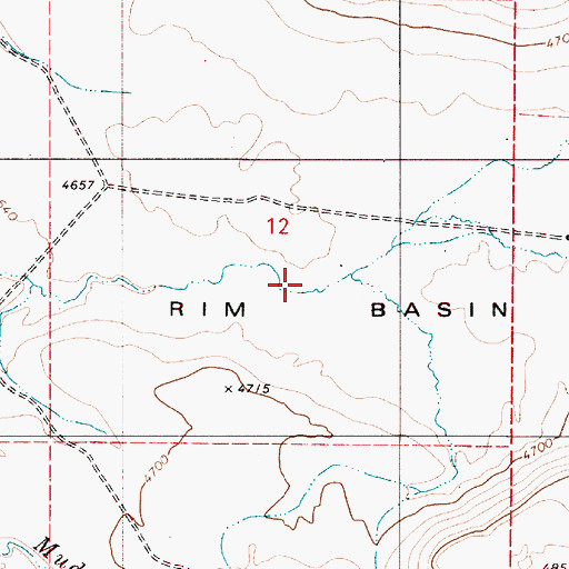 Topographic Map of Rim Basin, OR
