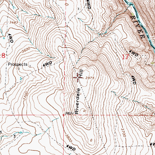 Topographic Map of Riverdale Hill, OR