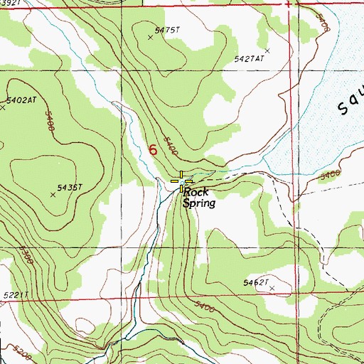 Topographic Map of Rock Spring, OR