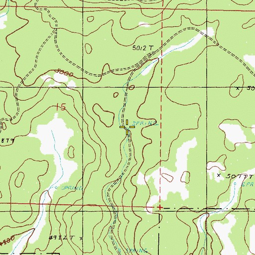 Topographic Map of Rock Spring, OR
