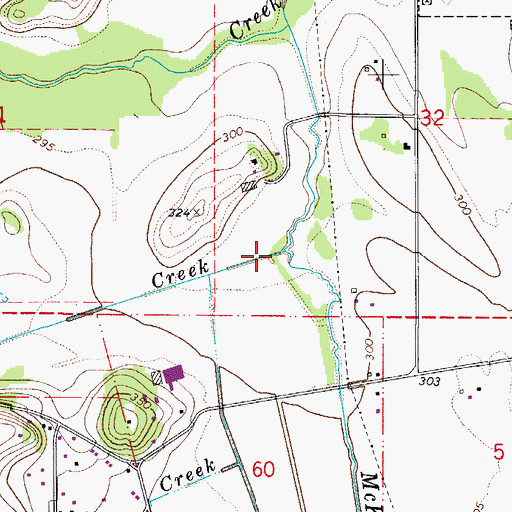 Topographic Map of Rodgers Creek, OR