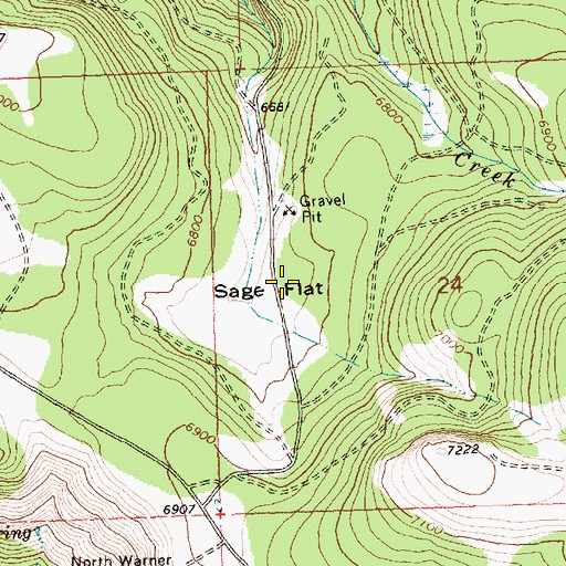 Topographic Map of Sage Flat, OR
