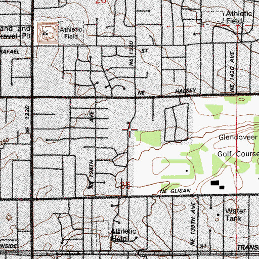Topographic Map of Saint Therese School, OR