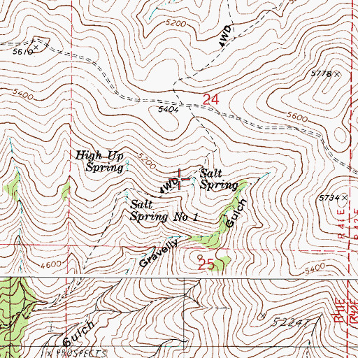 Topographic Map of Salt Spring, OR