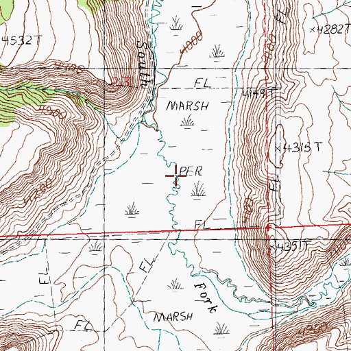 Topographic Map of Sand Hollow Creek, OR