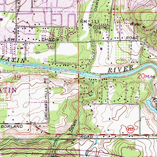 Topographic Map of Saum Creek, OR