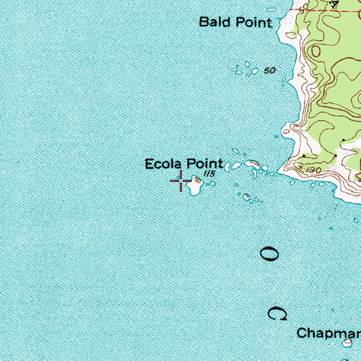Topographic Map of Sea Lion Rock, OR