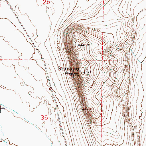 Topographic Map of Serrano Point, OR