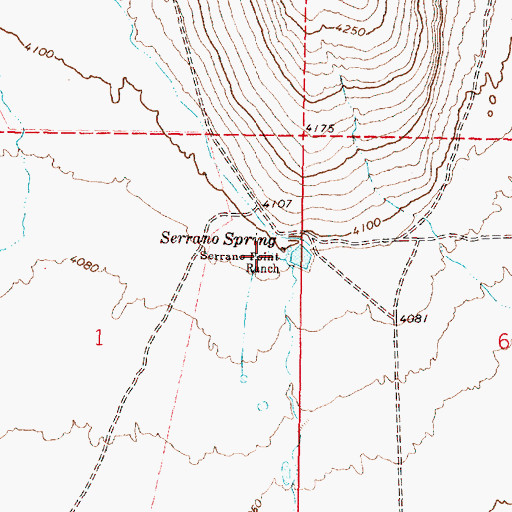 Topographic Map of Serrano Point Ranch, OR