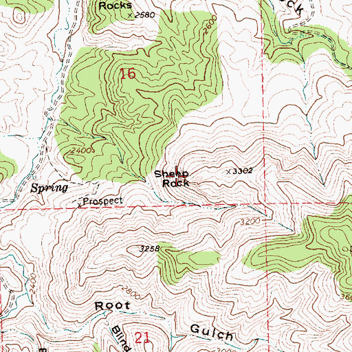 Topographic Map of Sheep Rock, OR