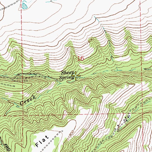 Topographic Map of Sheep Spring, OR