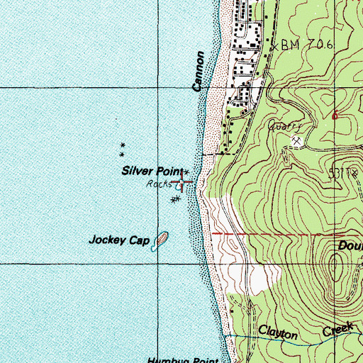 Topographic Map of Silver Point, OR