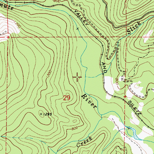 Topographic Map of Slick Creek, OR
