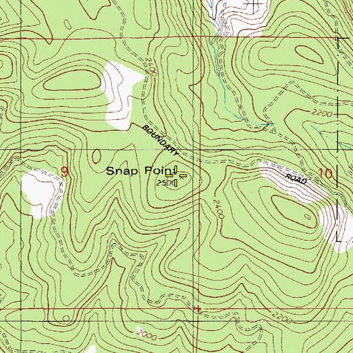 Topographic Map of Snap Point, OR