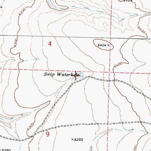 Topographic Map of Snip Waterhole, OR