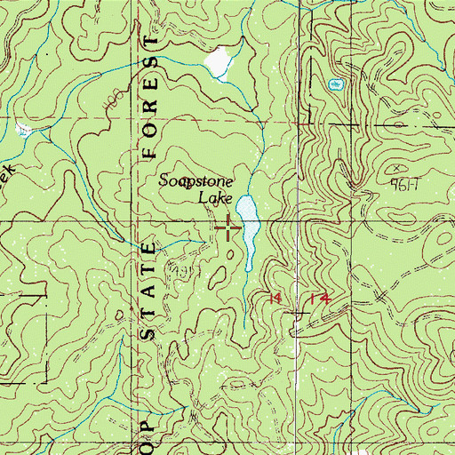 Topographic Map of Soapstone Lake, OR