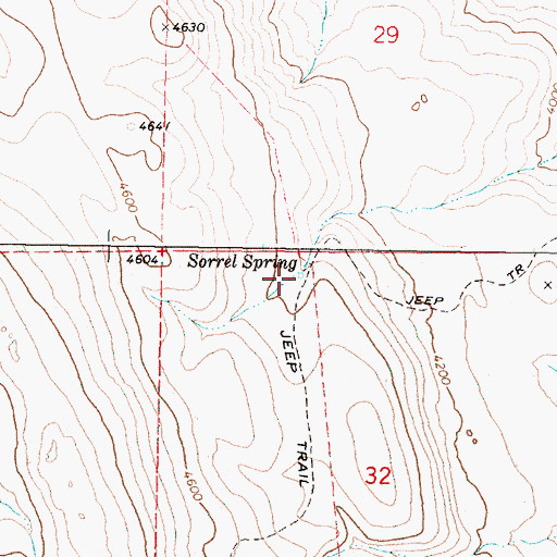 Topographic Map of Sorrel Spring, OR