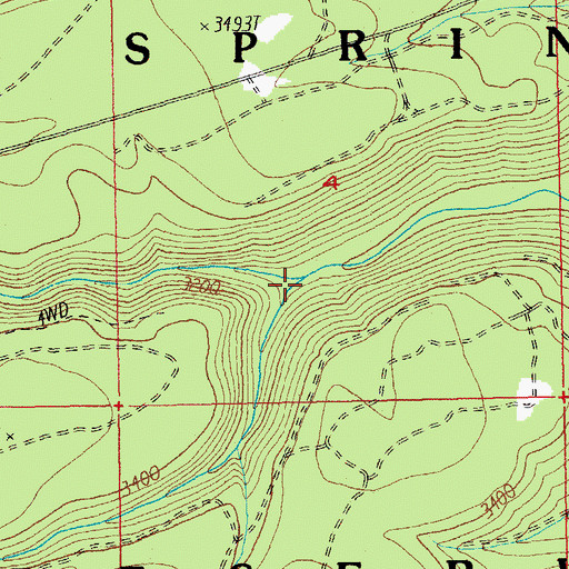 Topographic Map of South Fork Boulder Creek, OR