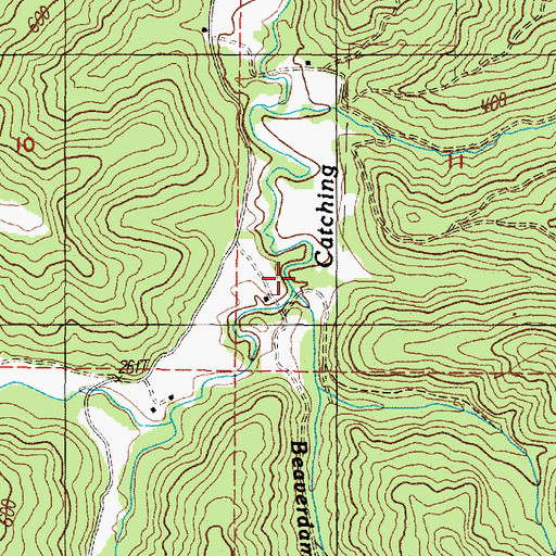 Topographic Map of South Fork Catching Creek, OR