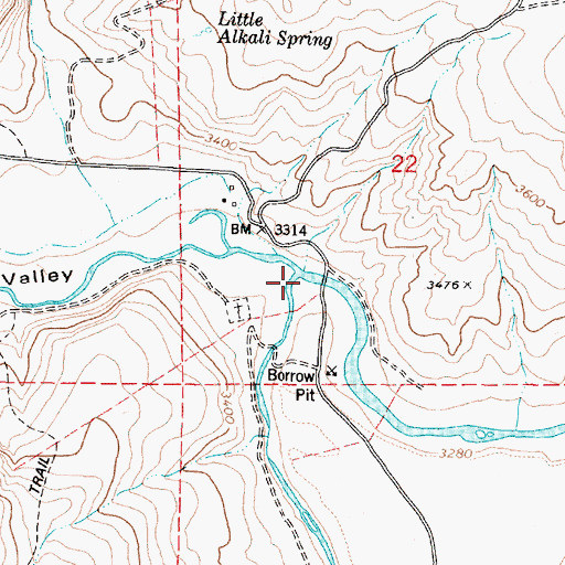 Topographic Map of South Fork Malheur River, OR