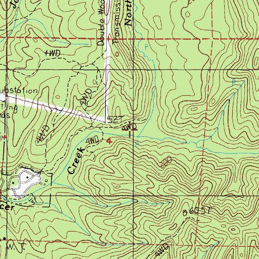 Topographic Map of South Fork Spencer Creek, OR