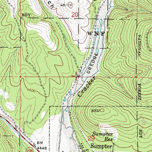 Topographic Map of Spaulding Gulch, OR