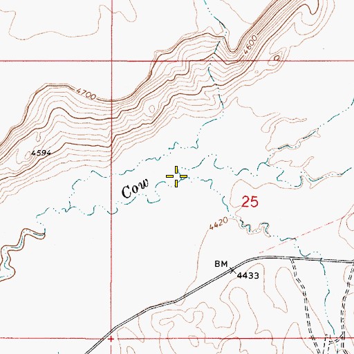 Topographic Map of Spring Branch, OR