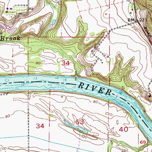 Topographic Map of Spring Brook, OR